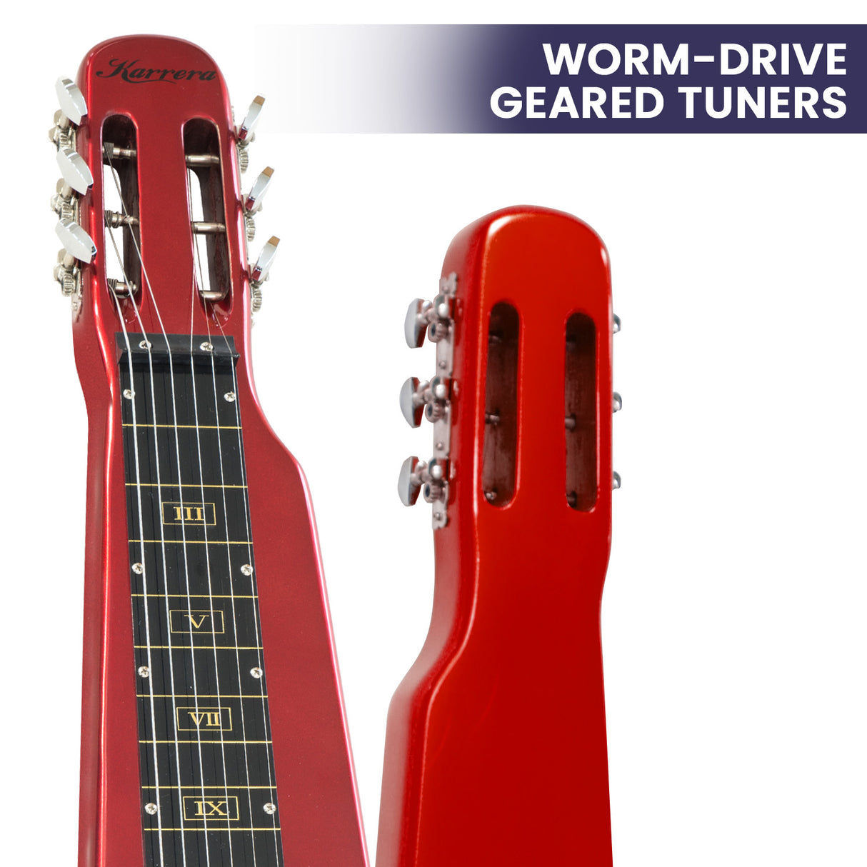 6-String Steel Lap Guitar - Metallic Red