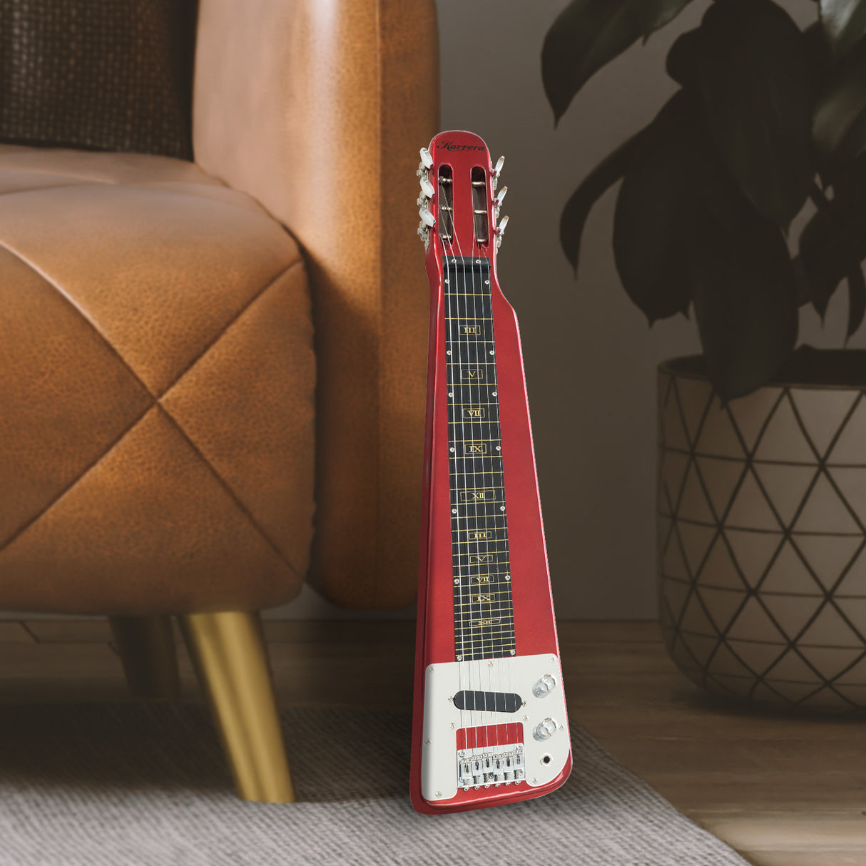 6-String Steel Lap Guitar - Metallic Red