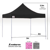 Gazebo Tent Marquee 3x3 PopUp Outdoor Black