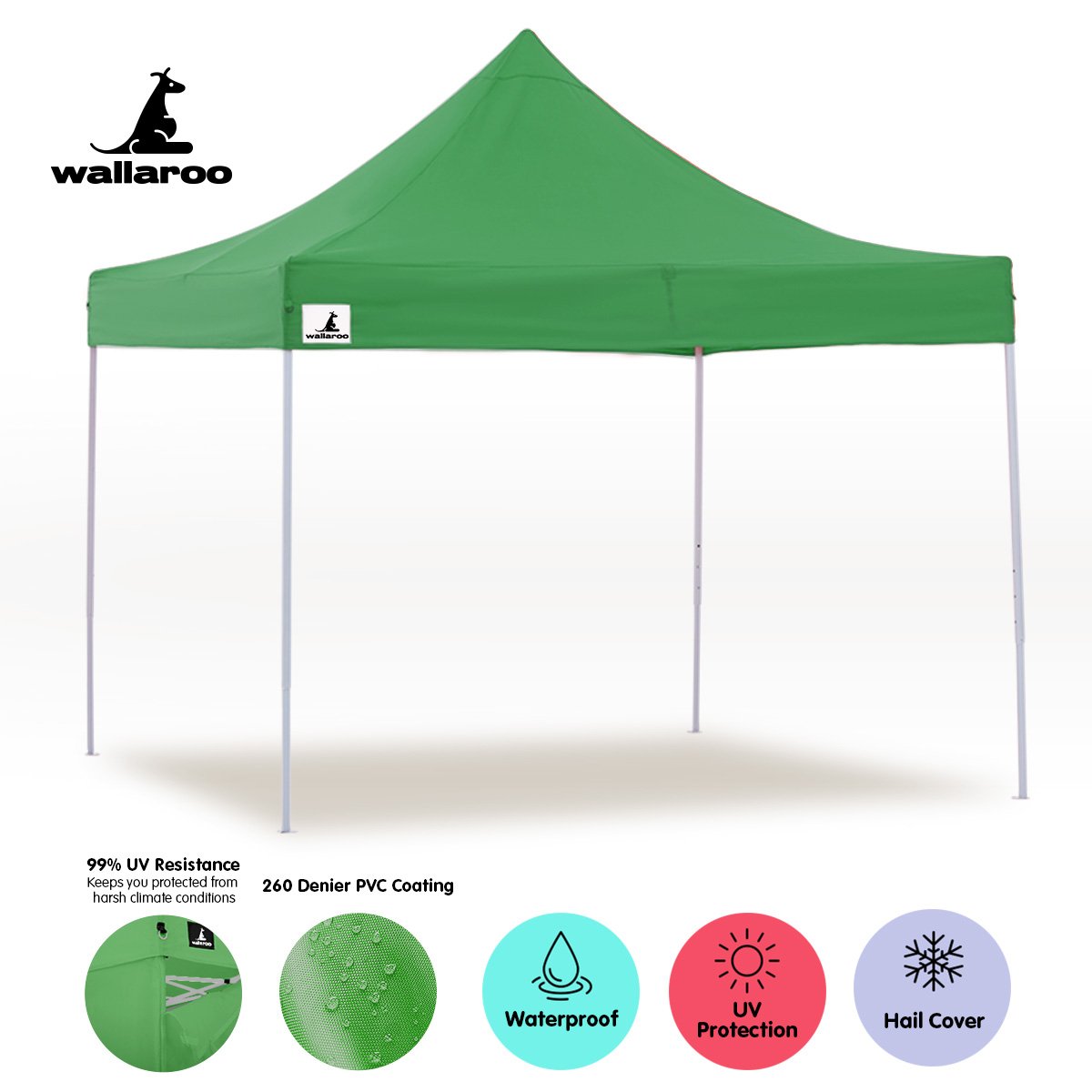 Gazebo Tent Marquee 3x3 Popup Outdoor - Green