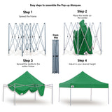 Gazebo Tent Marquee 3x3 Popup Outdoor - Green
