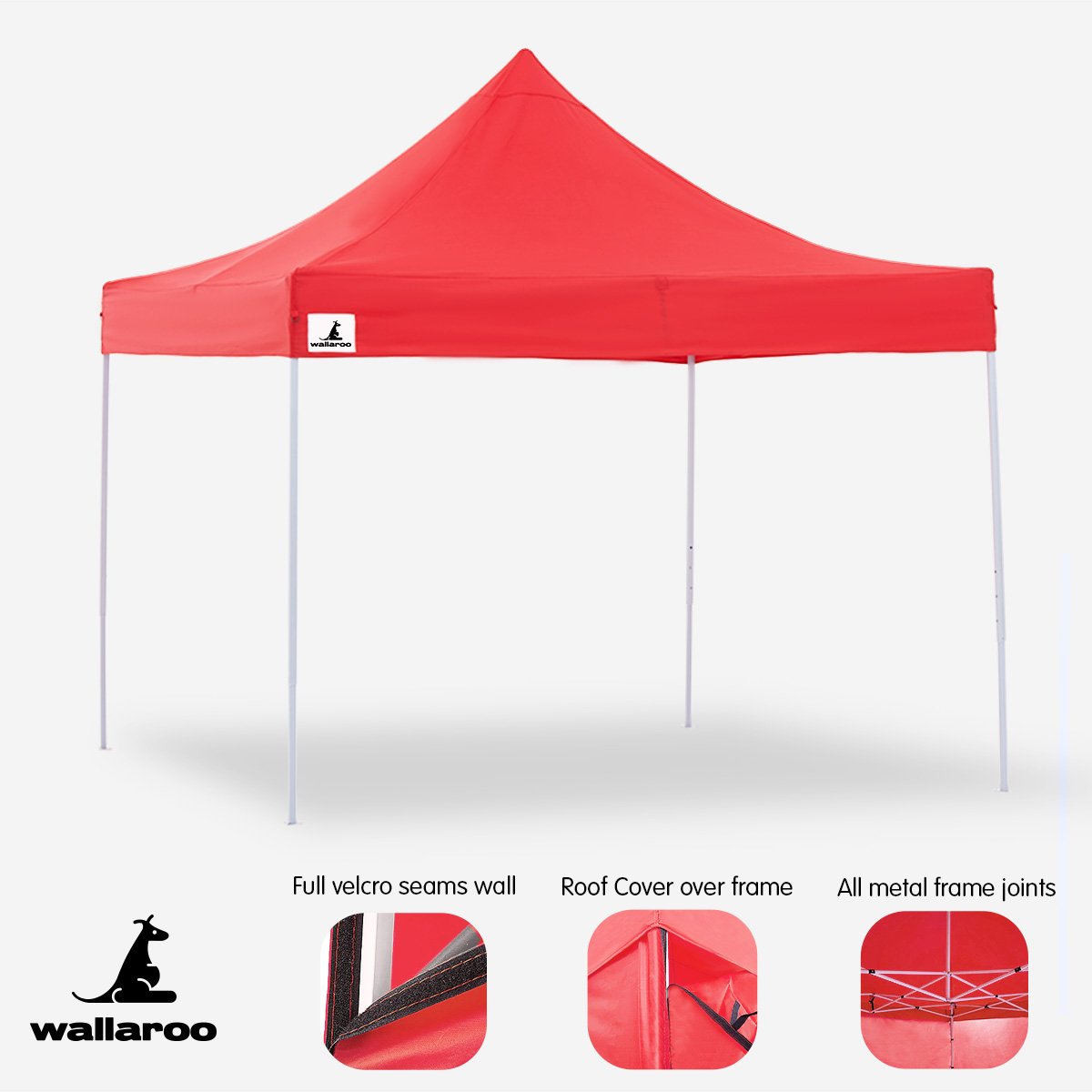 Gazebo Tent Marquee 3x3 PopUp Outdoor  Red