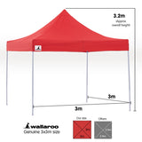 Gazebo Tent Marquee 3x3 PopUp Outdoor  Red