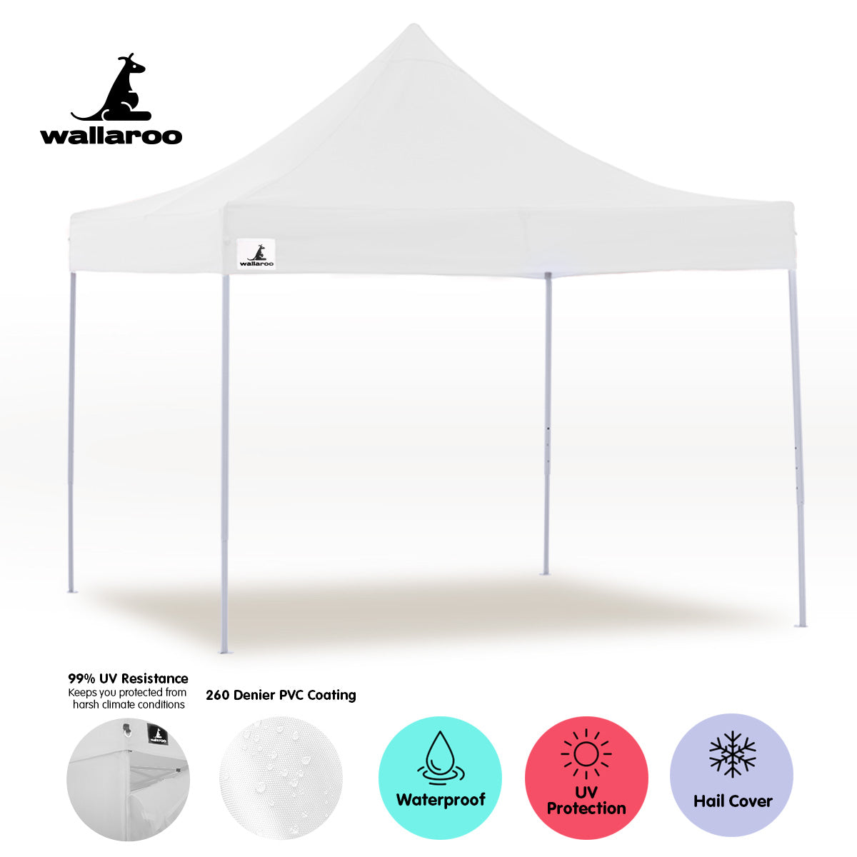 Gazebo Tent Marquee 3x3 PopUp Outdoor  White
