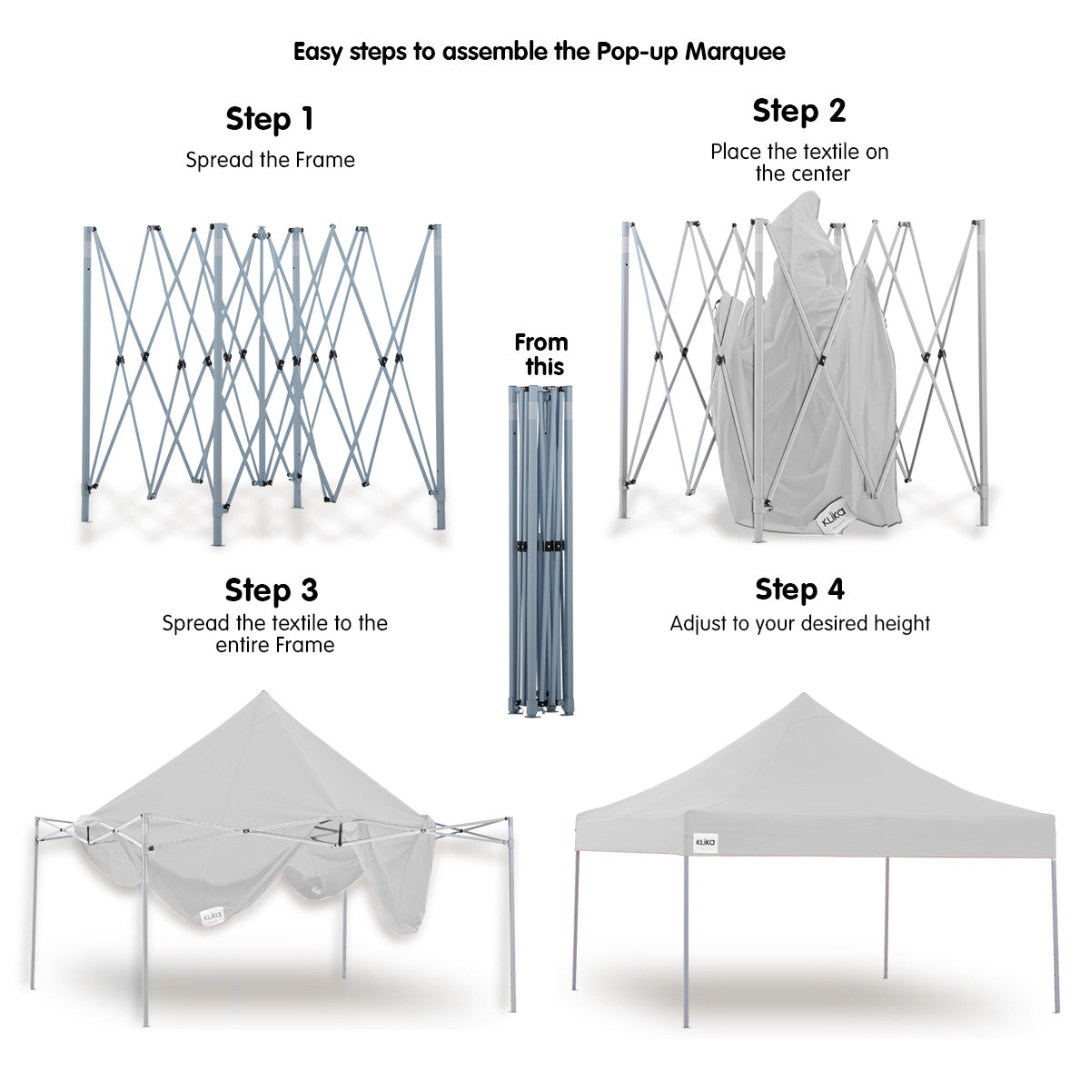 Gazebo Tent Marquee 3x3 PopUp Outdoor  White