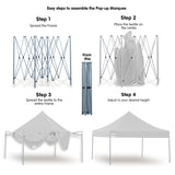 Gazebo Tent Marquee 3x3 PopUp Outdoor  White