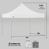 Gazebo Tent Marquee 3x3 PopUp Outdoor  White