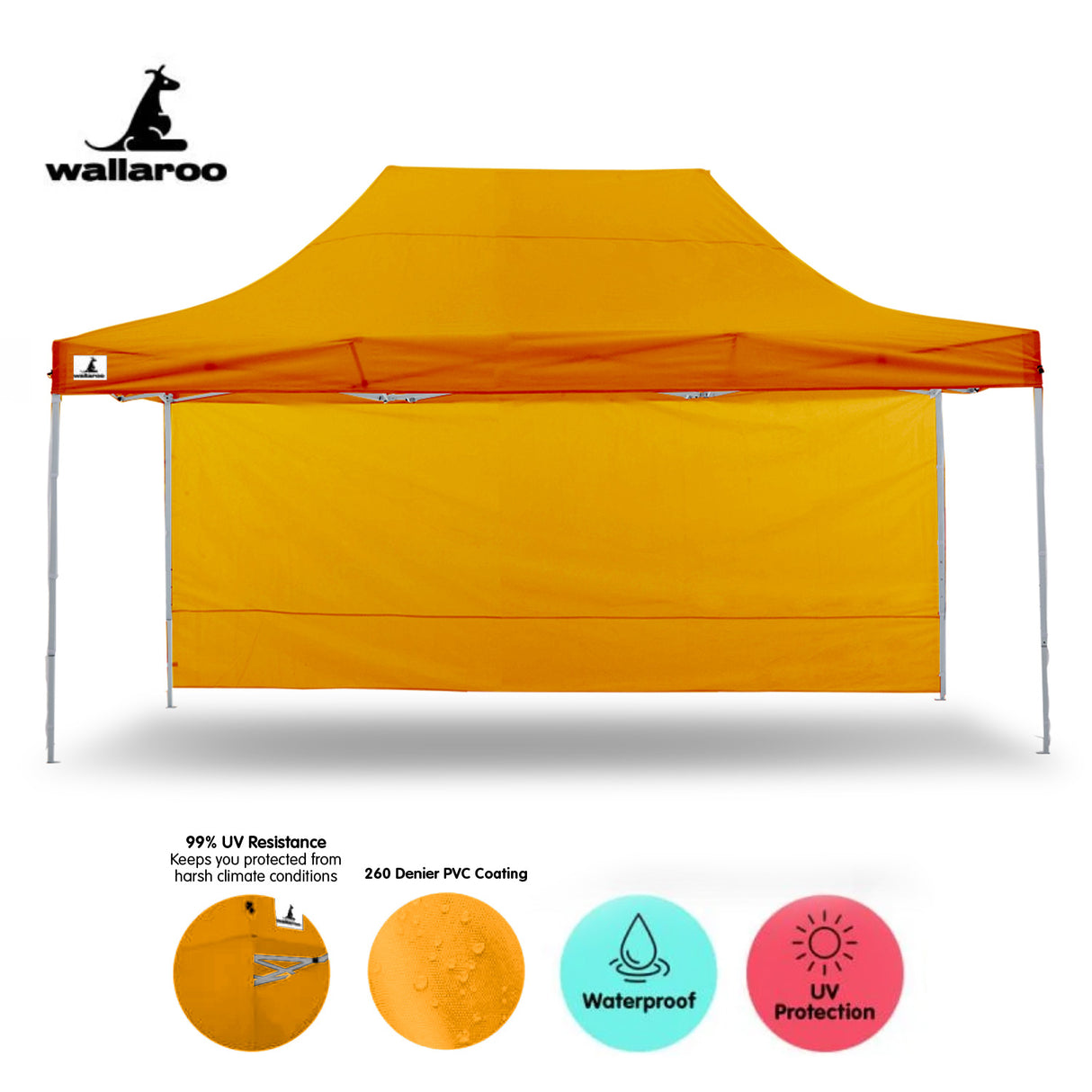 Gazebo Tent Marquee 3x4.5m PopUp Outdoor Orange