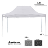 Gazebo Tent Marquee 3x4.5m PopUp Outdoor White