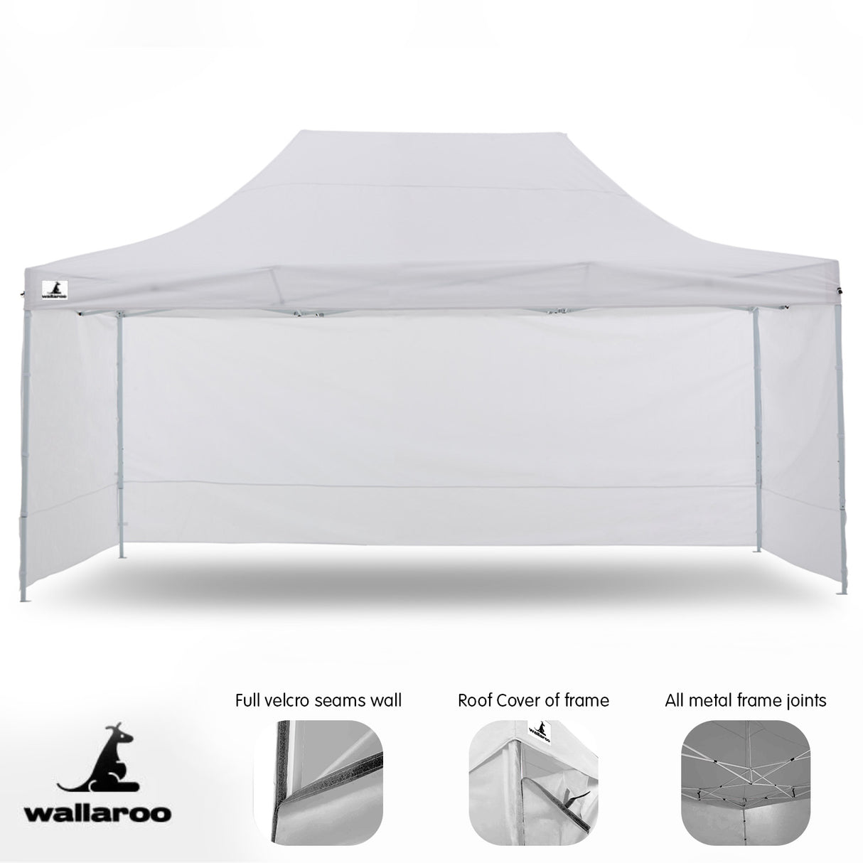 Gazebo Tent Marquee 3x4.5m PopUp Outdoor White