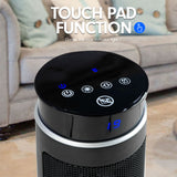 Electric Tower Heater 2000W Remote Portable - Black