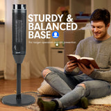 Electric Tower Heater 2000W Ceramic Portable Remote - Black