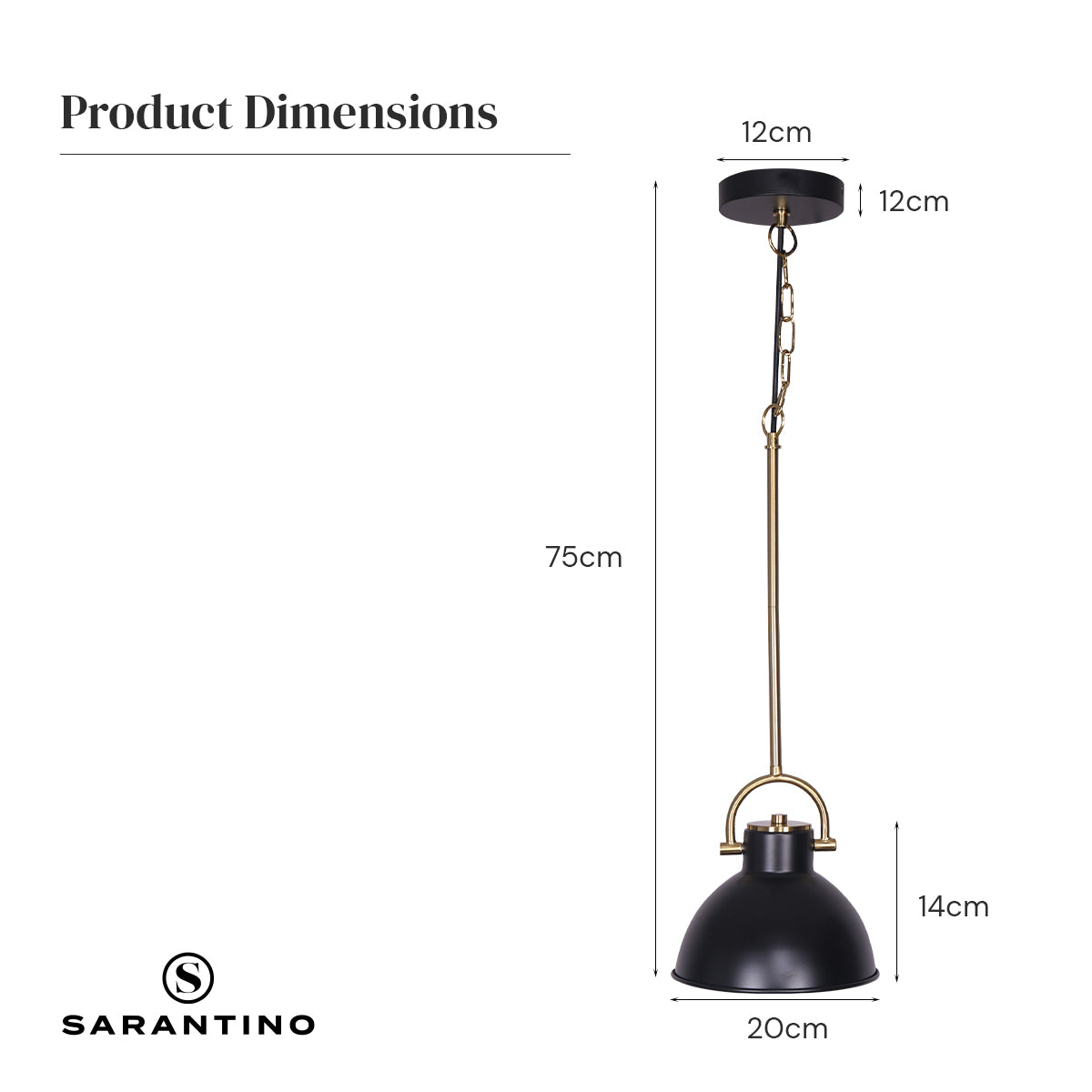 Black and Gold Pendant Light