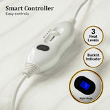 Electric Blanket Queen Size Fitted Underlay Winter Throw - White