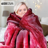 Mink Blanket Double Sided Queen Size Soft Plush Bed Faux Throw Rug 220 X 240cm
