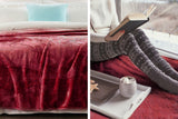 Mink Blanket Double Sided Queen Size Soft Plush Bed Faux Throw Rug 220 X 240cm