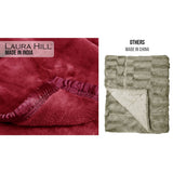 Double-sided Large 220 X 240cm Faux Mink Throw Rug Blanket 800-gsm Heavy - Red