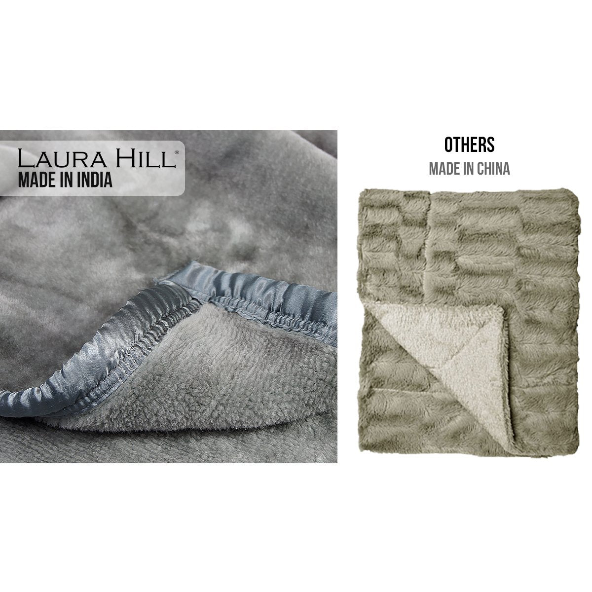 Double-sided Large 220 X 240cm Faux Mink Throw Rug Blanket 800-gsm Heavy - Silver