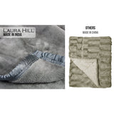 Double-sided Large 220 X 240cm Faux Mink Throw Rug Blanket 800-gsm Heavy - Silver