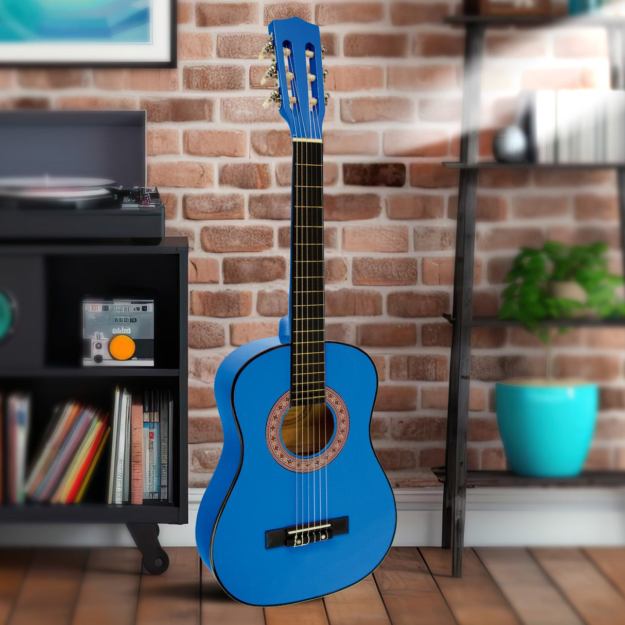34in Acoustic Children no cut Guitar - Blue