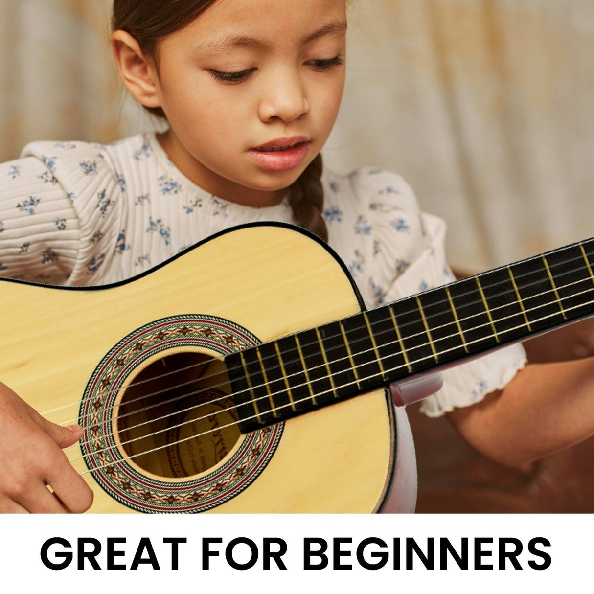 Childrens Guitar  Wooden 34in Acoustic - Natural