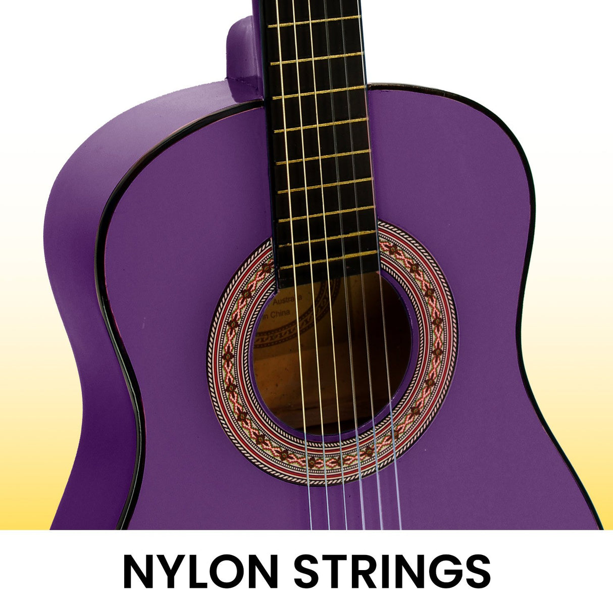 34in Acoustic Children no cut Guitar - Purple