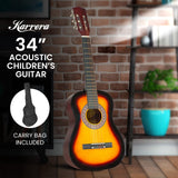 34in Acoustic Wooden Childrens Guitar - Sunburst