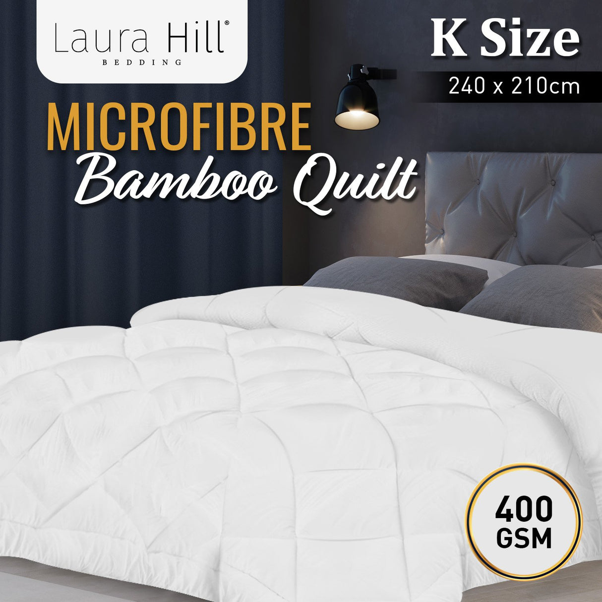 400GSM Microfibre Bamboo Quilt Comforter Doona - King