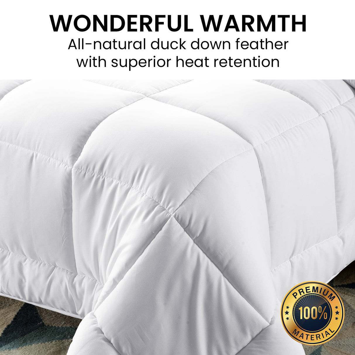 500GSM Duck Down Feather Quilt Duvet Doona - King