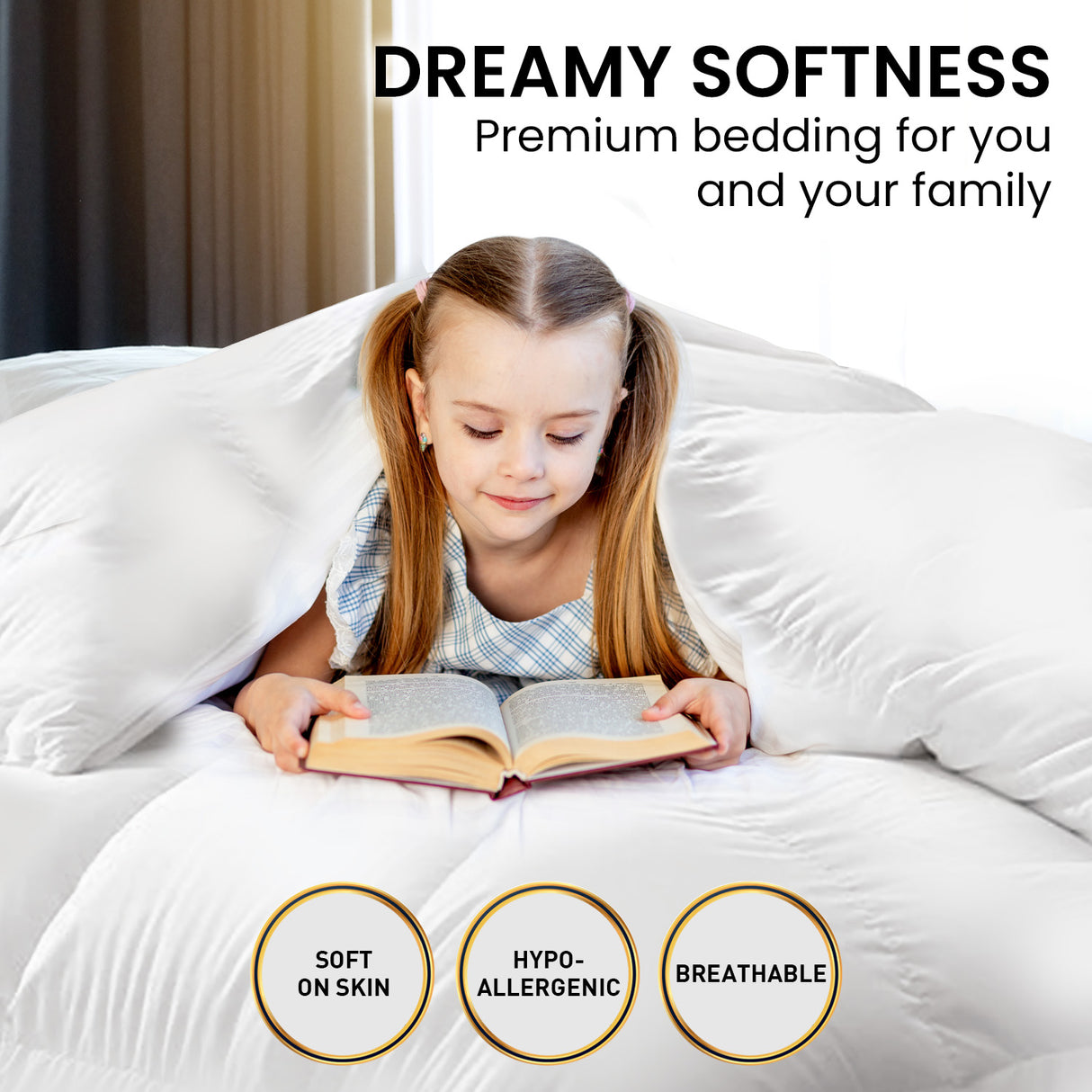 500GSM Duck Down Feather Quilt Duvet Doona - King