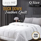 700GSM Duck Down Feather Quilt Duvet Doona - Queen