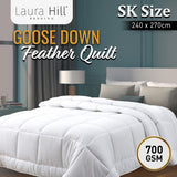 700GSM Goose Down Feather Comforter Doona - Super King