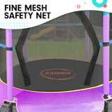4.5ft Trampoline Round Free Safety Net Spring Pad Cover Mat Outdoor Blue Purple