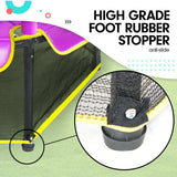 4.5ft Trampoline Round Free Safety Net Spring Pad Cover Mat Outdoor Blue Purple