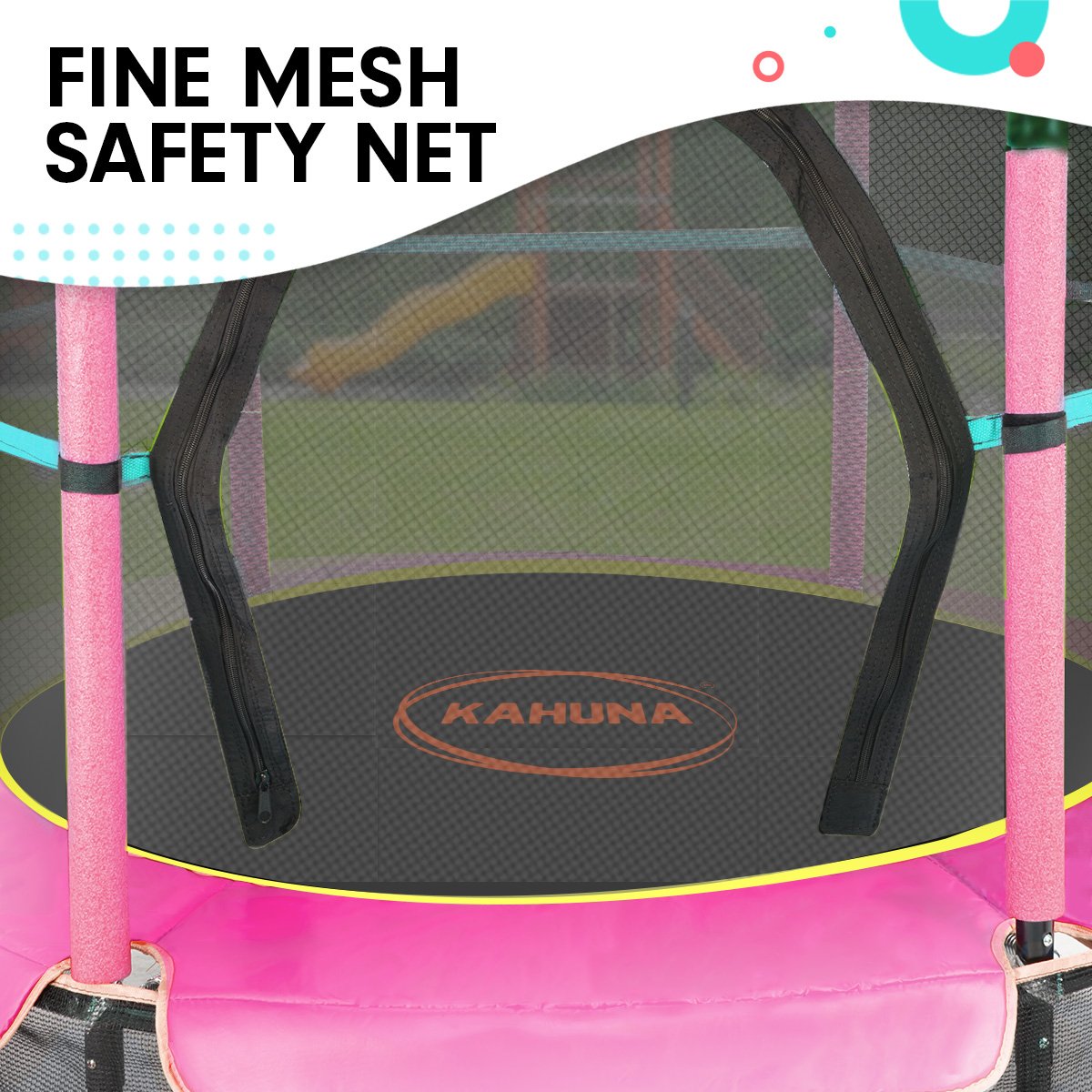 4.5ft Trampoline Round Free Safety Net Spring Pad Cover Mat Outdoor Green Pink