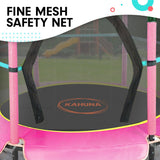 4.5ft Trampoline Round Free Safety Net Spring Pad Cover Mat Outdoor Green Pink