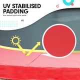 4.5ft Trampoline Round Free Safety Net Spring Pad Cover Mat Outdoor Red