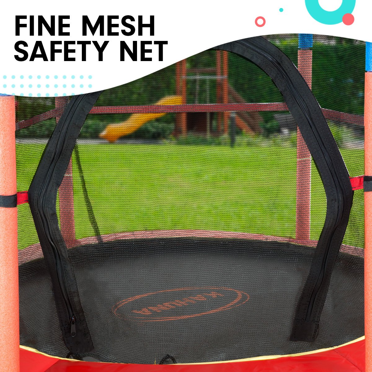 4.5ft Trampoline Round Free Safety Net Spring Pad Cover Mat Outdoor Red