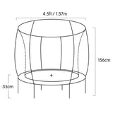 4.5ft Trampoline Round Free Safety Net Spring Pad Cover Mat Outdoor Red