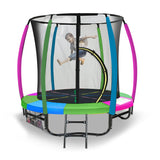 6ft Trampoline Round Free Pad Cover Spring Mat Net Safety Net Enclosure Rainbow