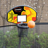 Classic 6ft Trampoline Free Ladder Spring Mat Net Safety Pad Cover Round Enclosure Basketball Set - Rainbow