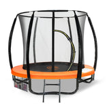 8ft Trampoline  With Spring Mat Pad Net Outdoor - Orange