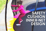 8ft Outdoor Rainbow Trampoline For Kids And Children Suited For Fitness Exercise Gymnastics With Safety Enclosure