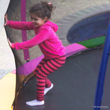 8ft Outdoor Trampoline Kids Children With Safety Enclosure Mat Pad Net Ladder Basketball Hoop Set - Rainbow