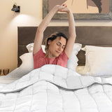 Weighted Blanket Heavy Quilt Doona Queen 9Kg -White