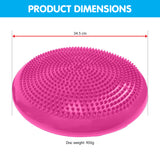 Yoga Stability Disc Home Gym Pilates Balance Trainer - Pink