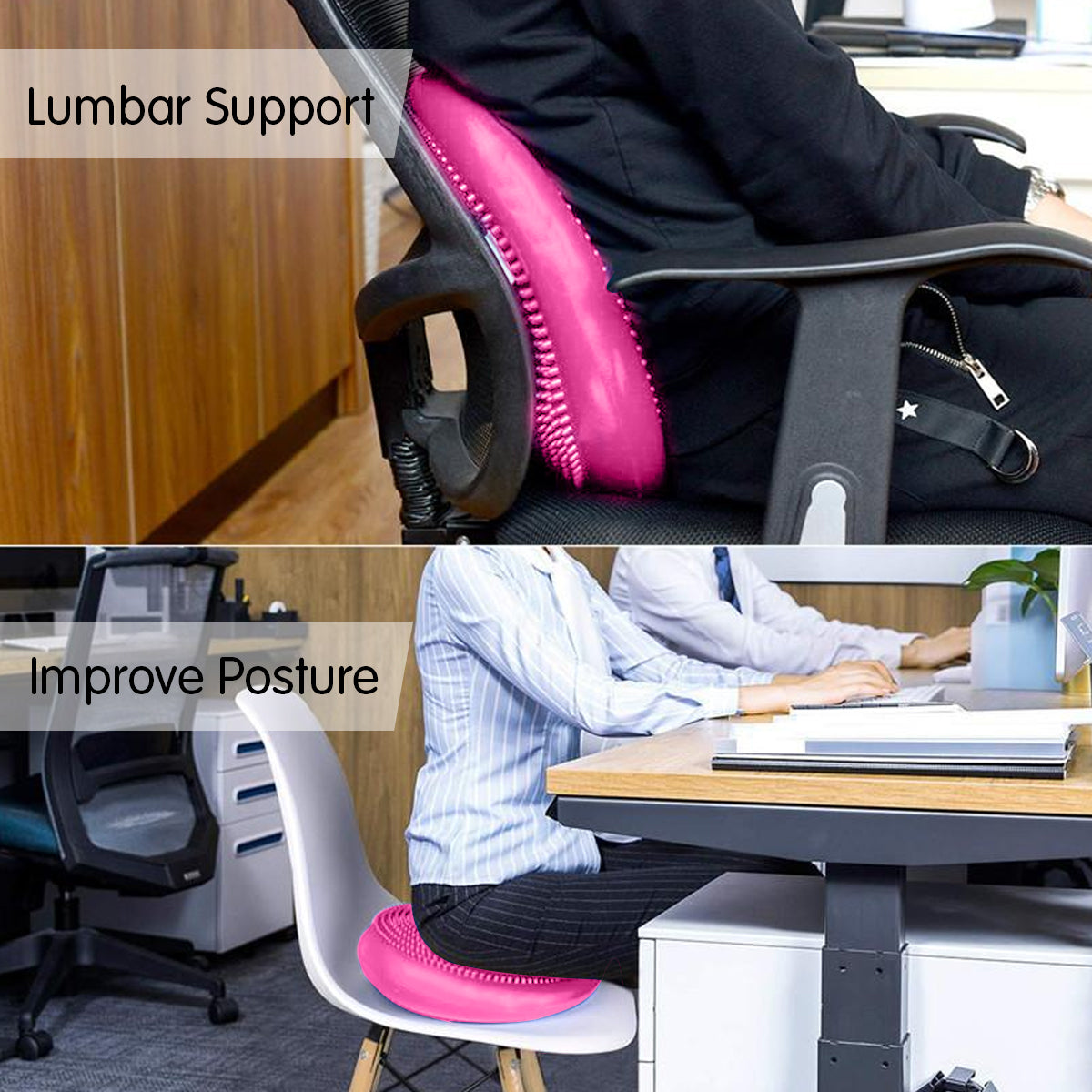 Yoga Stability Disc Home Gym Pilates Balance Trainer - Pink