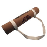 Cork Yoga Mat with Carry Straps Home Gym Pilates - Chakras