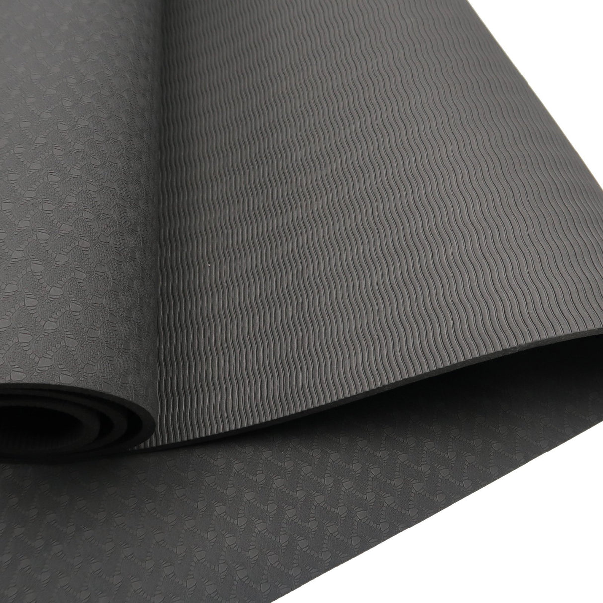 Eco-friendly Dual Layer 6mm Yoga Mat | Midnight | Non-slip Surface And Carry Strap For Ultimate Comfort And Portability