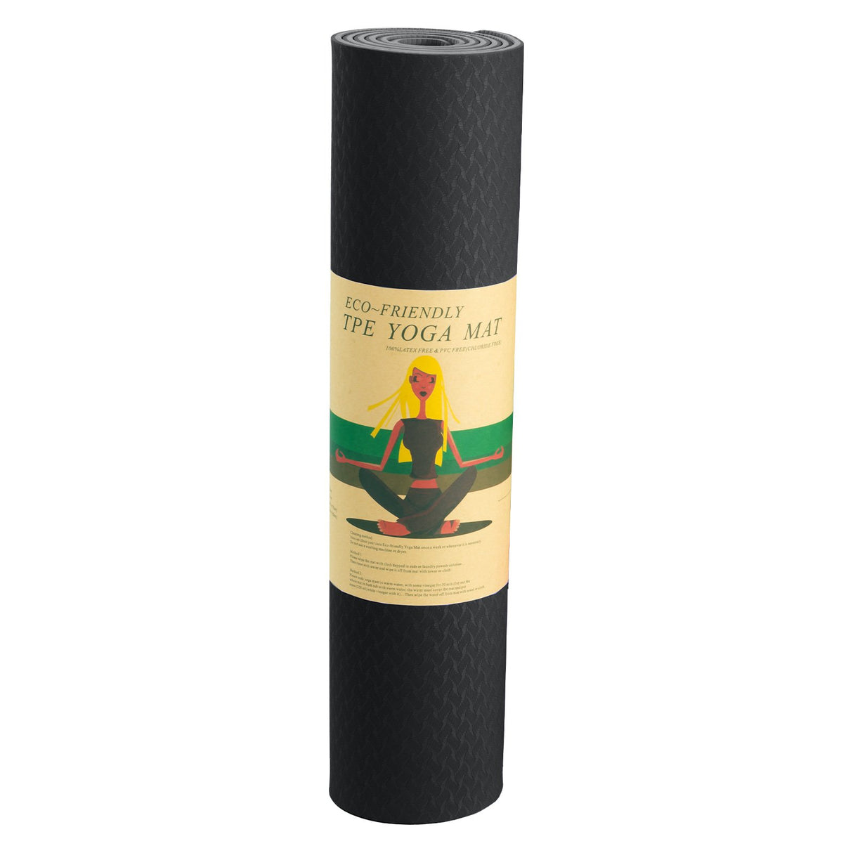 Eco-friendly Dual Layer 6mm Yoga Mat | Midnight | Non-slip Surface And Carry Strap For Ultimate Comfort And Portability